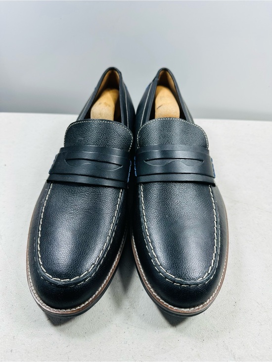 Other - Men's Black Leather Penny Loafers - Classic Slip-On Dress Shoes